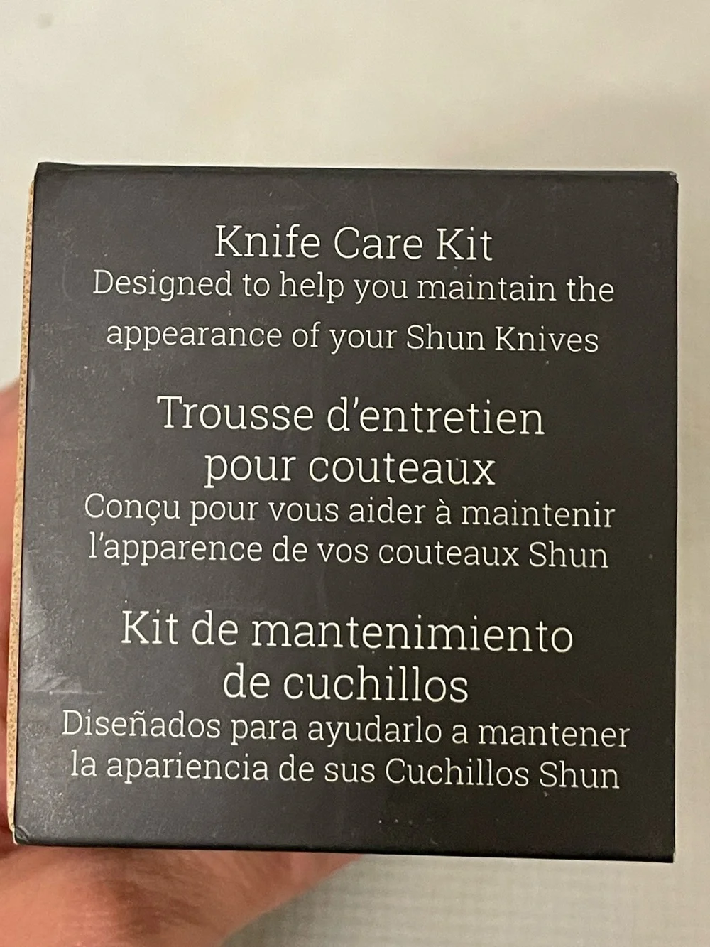 SHUN Knife Care Kit in Bamboo Wooden Box - Maintenance, Remove Tarnish & Rust